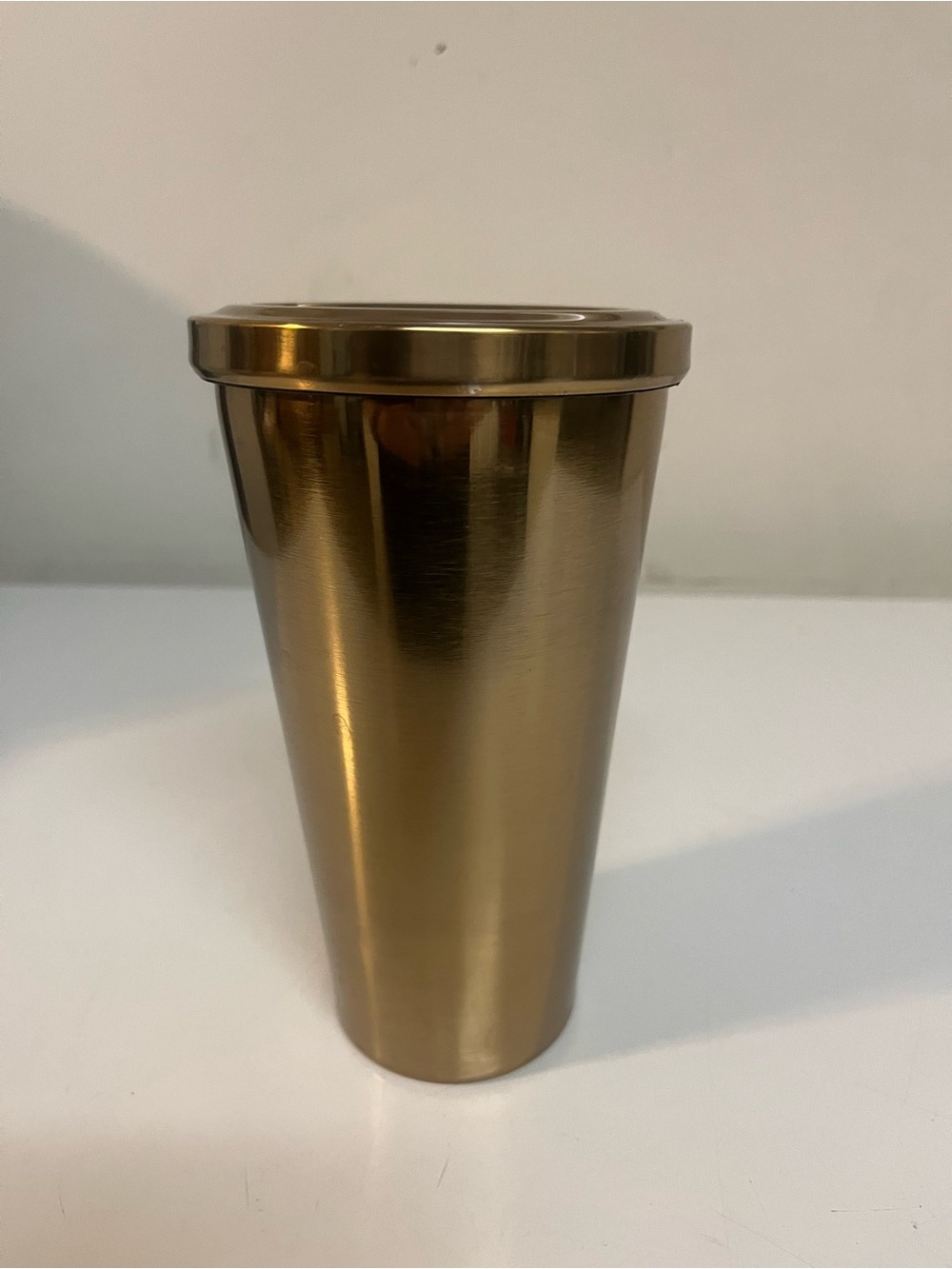 Starbucks Gold Stainless Steel Tumbler - Metallic Gold 2014 Edition. Grande Size - Picture 3 of 6